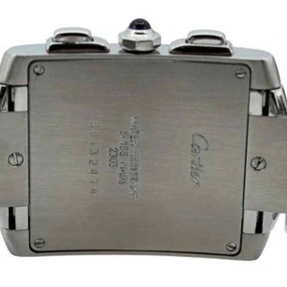 Cartier 28mm Men\'s Tank Francaise Chronoflex Chronograph SS Watch! Ref: 2303! main image 5